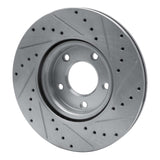 Dynamic Friction 2004-2015 Mazda 3 Front Left Drilled & Slotted Silver Brake Rotor by Dynamic Friction Company 631-80065L