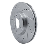 Dynamic Friction 2007-2012 Mazda CX-7 Front Left Drilled & Slotted Silver Brake Rotor by Dynamic Friction Company 631-80066L
