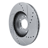 Dynamic Friction 2007-2012 Mazda CX-7 Front Left Drilled & Slotted Silver Brake Rotor by Dynamic Friction Company 631-80066L