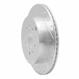 Dynamic Friction 2007-2012 Ford Edge Rear Left Drilled & Slotted Silver Brake Rotor by Dynamic Friction Company 631-80067L
