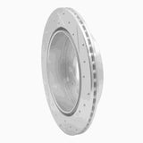 Dynamic Friction 2007-2012 Ford Edge Rear Left Drilled & Slotted Silver Brake Rotor by Dynamic Friction Company 631-80067L