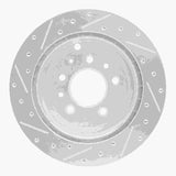 Dynamic Friction 2007-2012 Ford Edge Rear Right Drilled & Slotted Silver Brake Rotor by Dynamic Friction Company 631-80067R