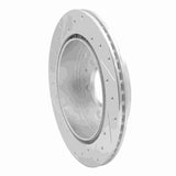 Dynamic Friction 2007-2012 Ford Edge Rear Right Drilled & Slotted Silver Brake Rotor by Dynamic Friction Company 631-80067R