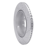 Dynamic Friction 2007-2015 Mazda CX-9 Rear Left Drilled & Slotted Silver Brake Rotor by Dynamic Friction Company 631-80068L