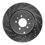 Dynamic Friction 2007-2015 Mazda CX-9 Rear Right Drilled & Slotted Silver Brake Rotor by Dynamic Friction Company 631-80068R