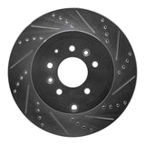 Dynamic Friction 2007-2015 Mazda CX-9 Rear Right Drilled & Slotted Silver Brake Rotor by Dynamic Friction Company 631-80068R