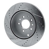Dynamic Friction 2007-2015 Mazda CX-9 Rear Right Drilled & Slotted Silver Brake Rotor by Dynamic Friction Company 631-80068R