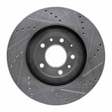 Dynamic Friction 2007-2015 Mazda CX-9 Front Left Drilled & Slotted Silver Brake Rotor by Dynamic Friction Company 631-80069L