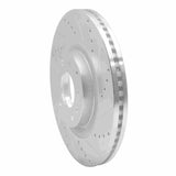 Dynamic Friction 2007-2015 Mazda CX-9 Front Right Drilled & Slotted Silver Brake Rotor by Dynamic Friction Company 631-80069R