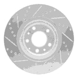 Dynamic Friction 2007-2015 Mazda CX-9 Front Right Drilled & Slotted Silver Brake Rotor by Dynamic Friction Company 631-80069R