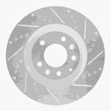 Dynamic Friction 2007-2015 Mazda CX-9 Front Right Drilled & Slotted Silver Brake Rotor by Dynamic Friction Company 631-80069R