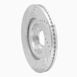 Dynamic Friction 2007-2015 Mazda CX-9 Front Right Drilled & Slotted Silver Brake Rotor by Dynamic Friction Company 631-80069R