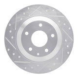 Dynamic Friction 2013-2018 Mazda CX-5 Rear Left Drilled & Slotted Silver Brake Rotor by Dynamic Friction Company 631-80070L