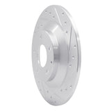 Dynamic Friction 2013-2018 Mazda CX-5 Rear Right Drilled & Slotted Silver Brake Rotor by Dynamic Friction Company 631-80070R