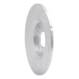Dynamic Friction 2013-2018 Mazda CX-5 Rear Right Drilled & Slotted Silver Brake Rotor by Dynamic Friction Company 631-80070R