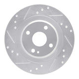 Dynamic Friction 2016-2025 Mazda MX-5 Miata Rear Left Drilled & Slotted Silver Brake Rotor by Dynamic Friction Company 631-80072L