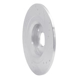 Dynamic Friction 2016-2025 Mazda MX-5 Miata Rear Left Drilled & Slotted Silver Brake Rotor by Dynamic Friction Company 631-80072L