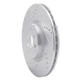 Dynamic Friction 2016-2025 Mazda MX-5 Miata Front Left Drilled & Slotted Silver Brake Rotor by Dynamic Friction Company 631-80073L