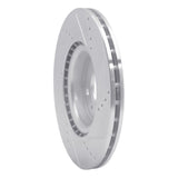 Dynamic Friction 2016-2025 Mazda MX-5 Miata Front Left Drilled & Slotted Silver Brake Rotor by Dynamic Friction Company 631-80073L