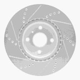 Dynamic Friction 2016-2025 Mazda MX-5 Miata Front Right Drilled & Slotted Silver Brake Rotor by Dynamic Friction Company 631-80073R