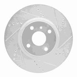 Dynamic Friction 2016-2025 Mazda MX-5 Miata Front Right Drilled & Slotted Silver Brake Rotor by Dynamic Friction Company 631-80073R