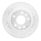 Dynamic Friction 2016-2018 Mazda CX-3 Rear Left Drilled & Slotted Silver Brake Rotor by Dynamic Friction Company 631-80075L