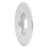 Dynamic Friction 2016-2018 Mazda CX-3 Rear Left Drilled & Slotted Silver Brake Rotor by Dynamic Friction Company 631-80075L