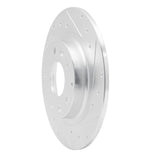 Dynamic Friction 2016-2018 Mazda CX-3 Rear Right Drilled & Slotted Silver Brake Rotor by Dynamic Friction Company 631-80075R