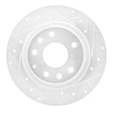 Dynamic Friction 2016-2018 Mazda CX-3 Rear Right Drilled & Slotted Silver Brake Rotor by Dynamic Friction Company 631-80075R