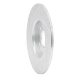 Dynamic Friction 2016-2018 Mazda CX-3 Rear Right Drilled & Slotted Silver Brake Rotor by Dynamic Friction Company 631-80075R