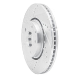 Dynamic Friction 2016-2025 Mazda 6 Front Left Drilled & Slotted Silver Brake Rotor by Dynamic Friction Company 631-80076L