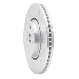 Dynamic Friction 2016-2025 Mazda CX-5 Front Right Drilled & Slotted Silver Brake Rotor by Dynamic Friction Company 631-80076R