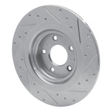 Dynamic Friction 2016-2023 Mazda CX-9 Rear Left Drilled & Slotted Silver Brake Rotor by Dynamic Friction Company 631-80077L