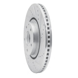 Dynamic Friction 2016-2025 Mazda CX-9 Front Right Drilled & Slotted Silver Brake Rotor by Dynamic Friction Company 631-80078R