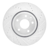 Dynamic Friction 2016-2025 Mazda CX-9 Front Right Drilled & Slotted Silver Brake Rotor by Dynamic Friction Company 631-80078R
