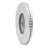 Dynamic Friction 2016-2025 Mazda CX-9 Front Right Drilled & Slotted Silver Brake Rotor by Dynamic Friction Company 631-80078R