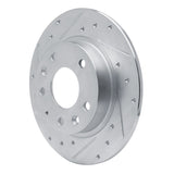 Dynamic Friction 2014-2025 Mazda CX-3 Rear Left Drilled & Slotted Silver Brake Rotor by Dynamic Friction Company 631-80079L