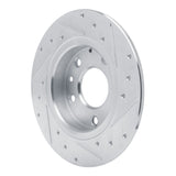 Dynamic Friction 2014-2025 Mazda CX-3 Rear Left Drilled & Slotted Silver Brake Rotor by Dynamic Friction Company 631-80079L