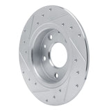Dynamic Friction 2014-2025 Mazda CX-30 Rear Right Drilled & Slotted Silver Brake Rotor by Dynamic Friction Company 631-80079R