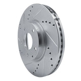 Dynamic Friction 2013-2019 Mazda CX-5 Front Left Drilled & Slotted Silver Brake Rotor by Dynamic Friction Company 631-80080L