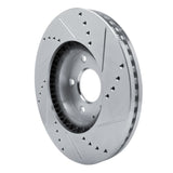 Dynamic Friction 2013-2019 Mazda CX-5 Front Left Drilled & Slotted Silver Brake Rotor by Dynamic Friction Company 631-80080L