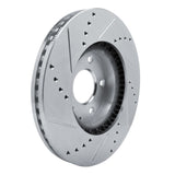Dynamic Friction 2013-2019 Mazda CX-5 Front Right Drilled & Slotted Silver Brake Rotor by Dynamic Friction Company 631-80080R