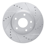 Dynamic Friction 2013-2019 Mazda CX-5 Front Right Drilled & Slotted Silver Brake Rotor by Dynamic Friction Company 631-80080R