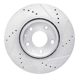 Dynamic Friction 2019-2025 Mazda 3 Front Left Drilled & Slotted Silver Brake Rotor by Dynamic Friction Company 631-80081L