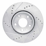 Dynamic Friction 2019-2025 Mazda 3 Front Right Drilled & Slotted Silver Brake Rotor by Dynamic Friction Company 631-80081R