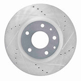 Dynamic Friction 2019-2025 Mazda 3 Front Right Drilled & Slotted Silver Brake Rotor by Dynamic Friction Company 631-80081R