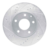 R1 Concepts 19-25 Mazda 3 Front Left Drilled & Slotted Silver Brake Rotor by R1 Concepts RNC-631-80082L