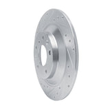 Dynamic Friction 2013-2025 Mazda CX-30 Rear Left Drilled & Slotted Silver Brake Rotor by Dynamic Friction Company 631-80083L