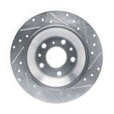 Dynamic Friction 2013-2025 Mazda CX-30 Rear Left Drilled & Slotted Silver Brake Rotor by Dynamic Friction Company 631-80083L
