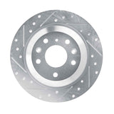 Dynamic Friction 2013-2025 Mazda CX-30 Rear Left Drilled & Slotted Silver Brake Rotor by Dynamic Friction Company 631-80083L